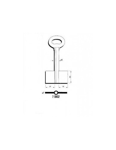 Key blank X X X X 7SKS2