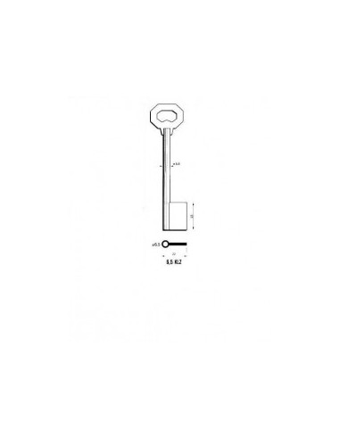 Key blank X X X X 6.5KLZ
