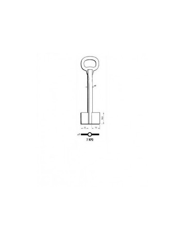 Key blank X X X X 7KPO