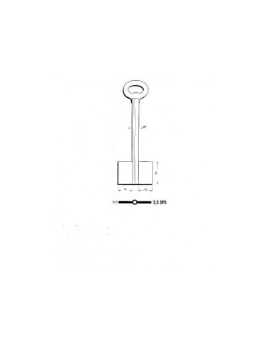 Key blank X X X X 5.5SPO