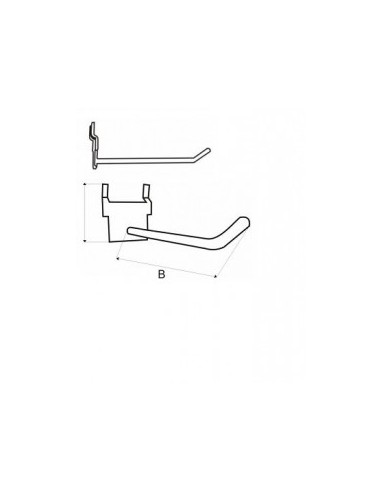Display hook 3,7x 8 (AxB)