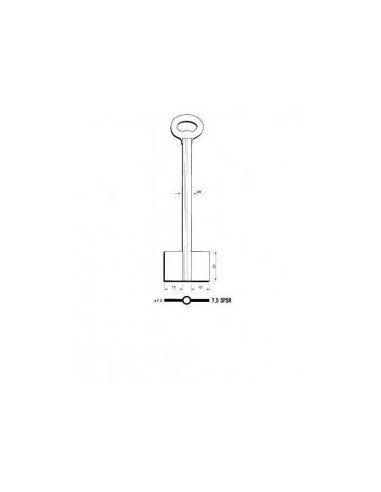 Key blank X X X X 7,5SPSR