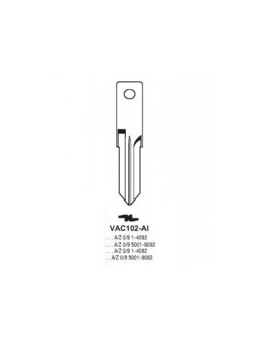 Key blade X X VAC102-AI X