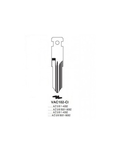Key blade X X VAC102-CI X
