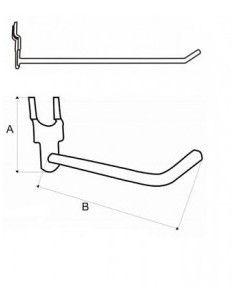 Display hook 3,7x14 (AxB)