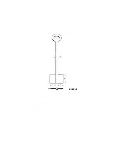 Key blank X X X X 6,5SPSR