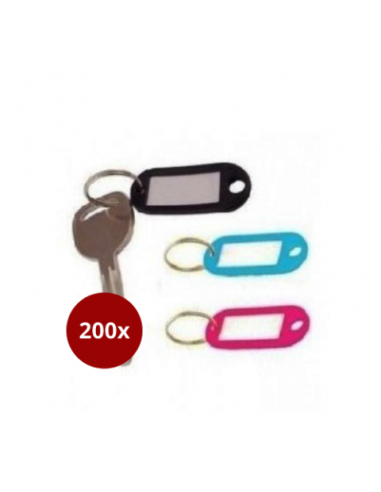 Key tags with metal rings 200 pcs....