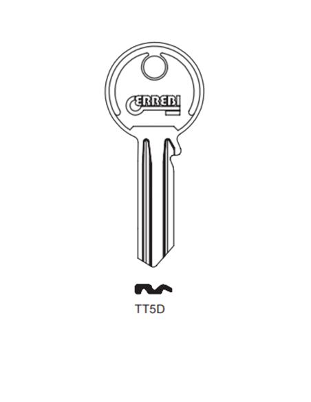 Key blank TT5D BLUE