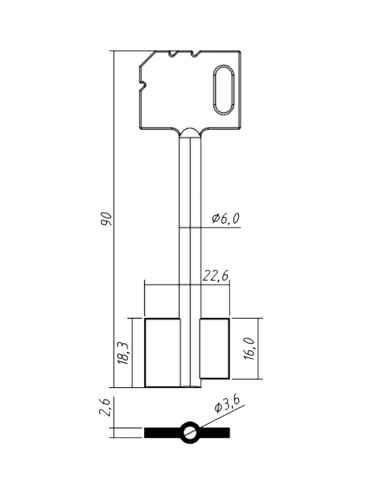 Key blank MAUER-2