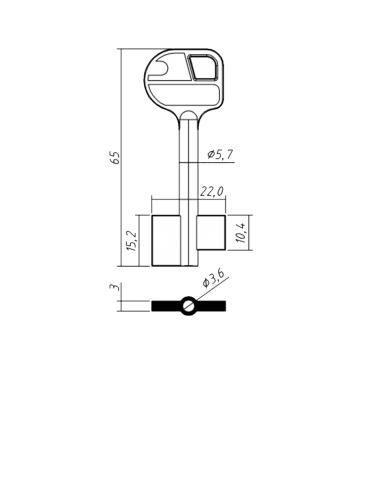 Key blank CAWI-1