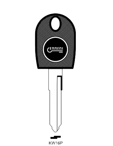 Transponder key shell T00KW16P