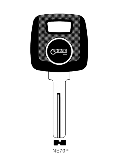 Transponder key shell T00NE70P