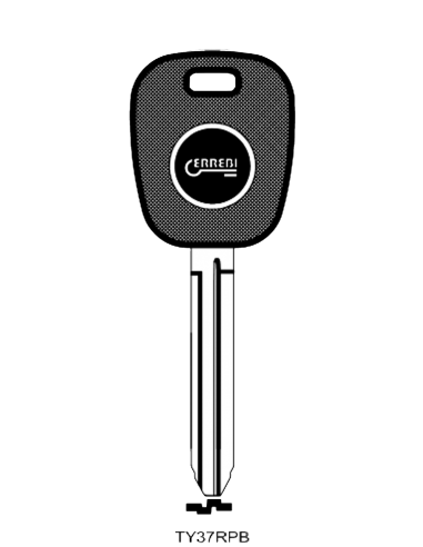 Transponder key shell T00TY37RPB