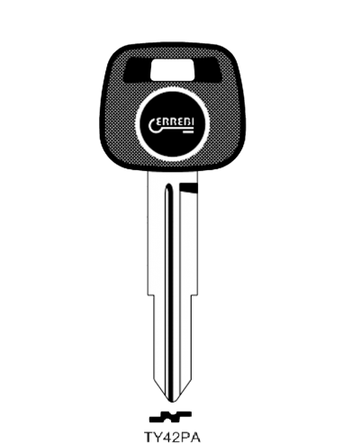 Transponder key shell T00TY42PA