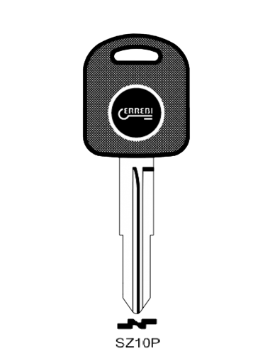 Transponder key shell T00SZ10P