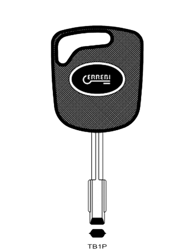 Transponder key shell T00TB1P