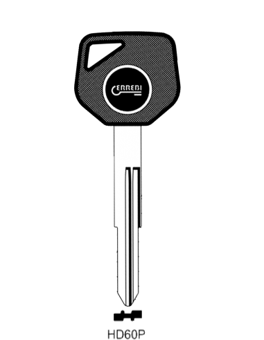 Transponder key shell T00HD60P