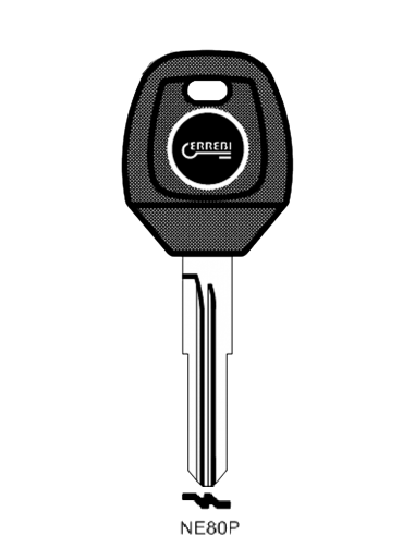 Transponder key shell T00NE80P