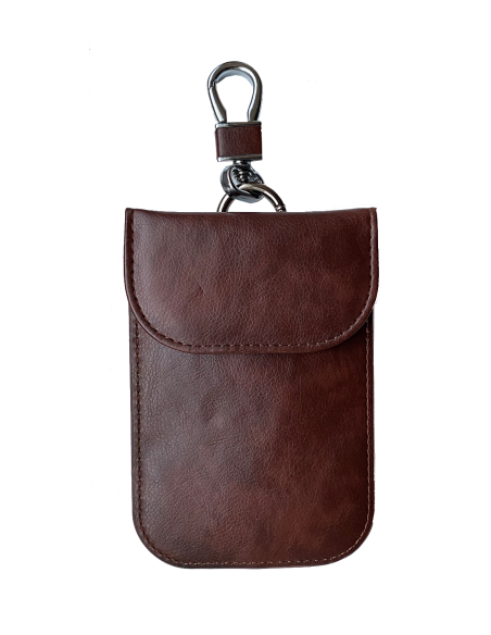 Keyless signal blocker wallet brown