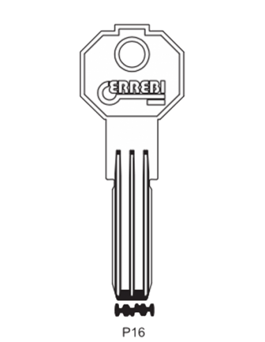 Key blank P16