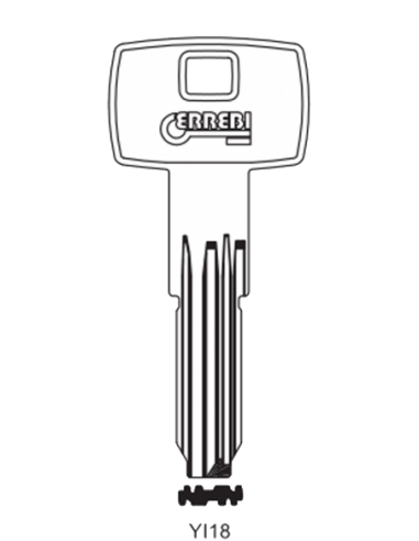 Key blank YI18