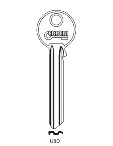 Key blank U8D