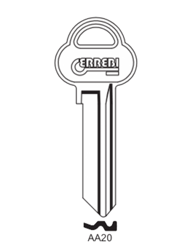 Key blank AA20