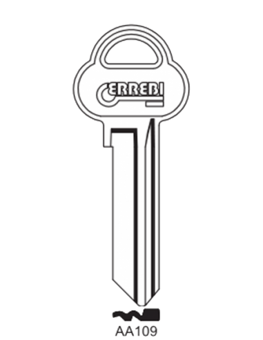 Key blank AA109