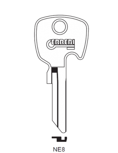 Key blank NE8