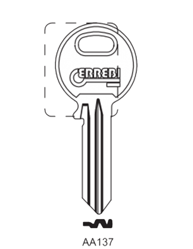 Key blank AA137