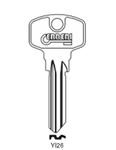 Key blank YI26/YI6DM
