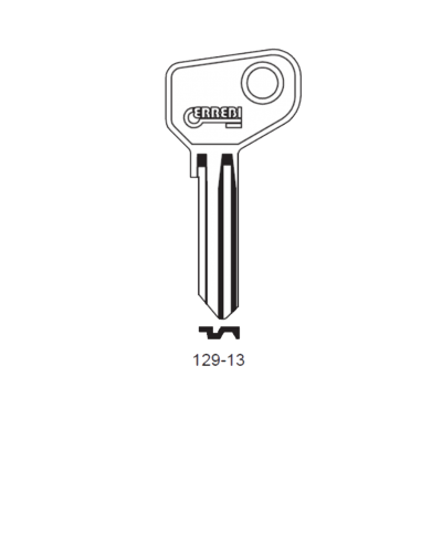 Key blank 129-13