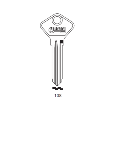 Key blank 108