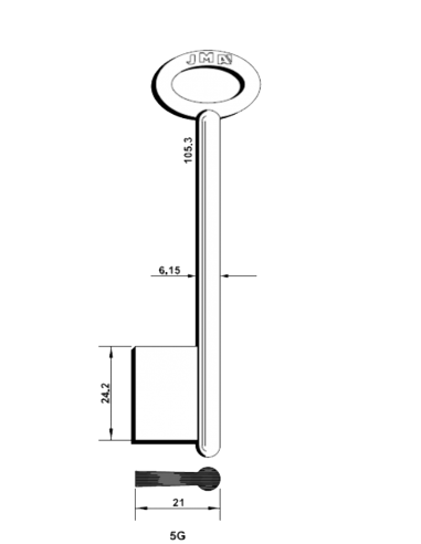 Key blank 50J5G