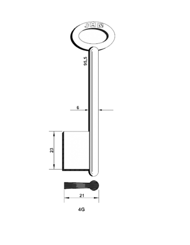 Key blank 4G