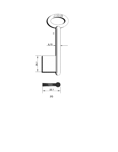 Key blank 2G