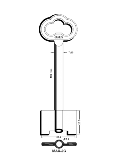 Key blank MAX-2G