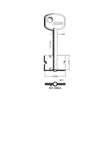 Key blank DV-10G/A