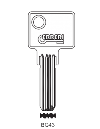 Key blank BG43