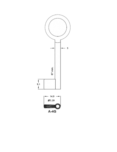Key blank A-4G