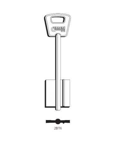 Key blank 2BT6