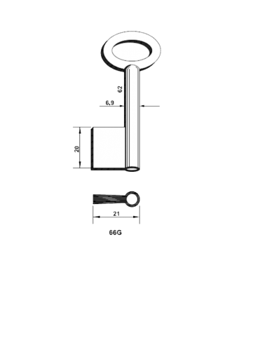 Key blank 66G