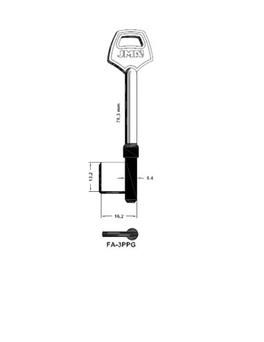 Key blank 67FY3P