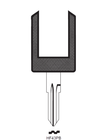 Transponder key leg T00HF43PB