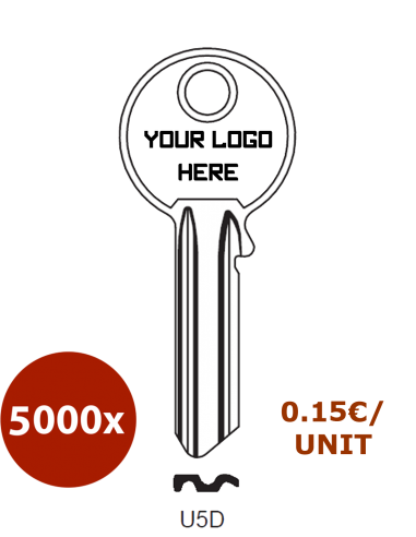 Key blank U5D WITH YOUR LOGO