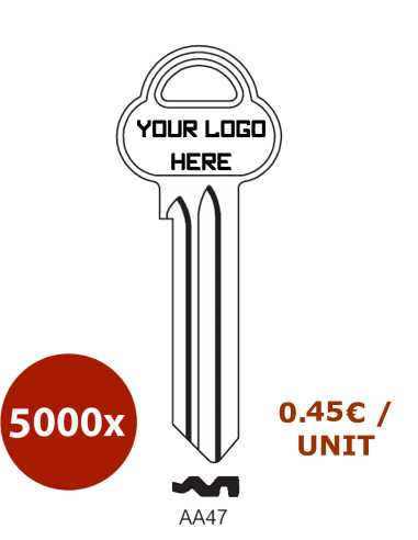 Key blank AA47 WITH YOUR LOGO
