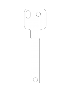 Key blank Ola 2.45mm DIMPLE