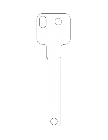 Key blank Ola 2.45mm DIMPLE