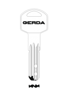 Key blank GERDA WKM4S with...