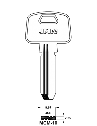 Key blank MCM-10